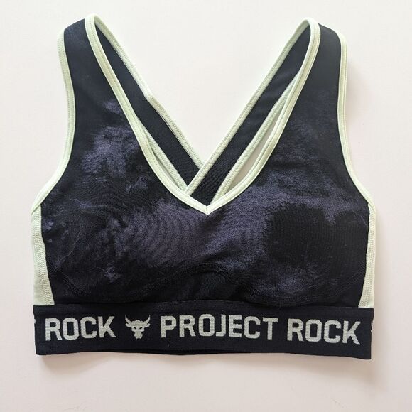 UnderArmor Women's Project Rock Crossback Printed Sports Bra NWT - Picture 5 of 5